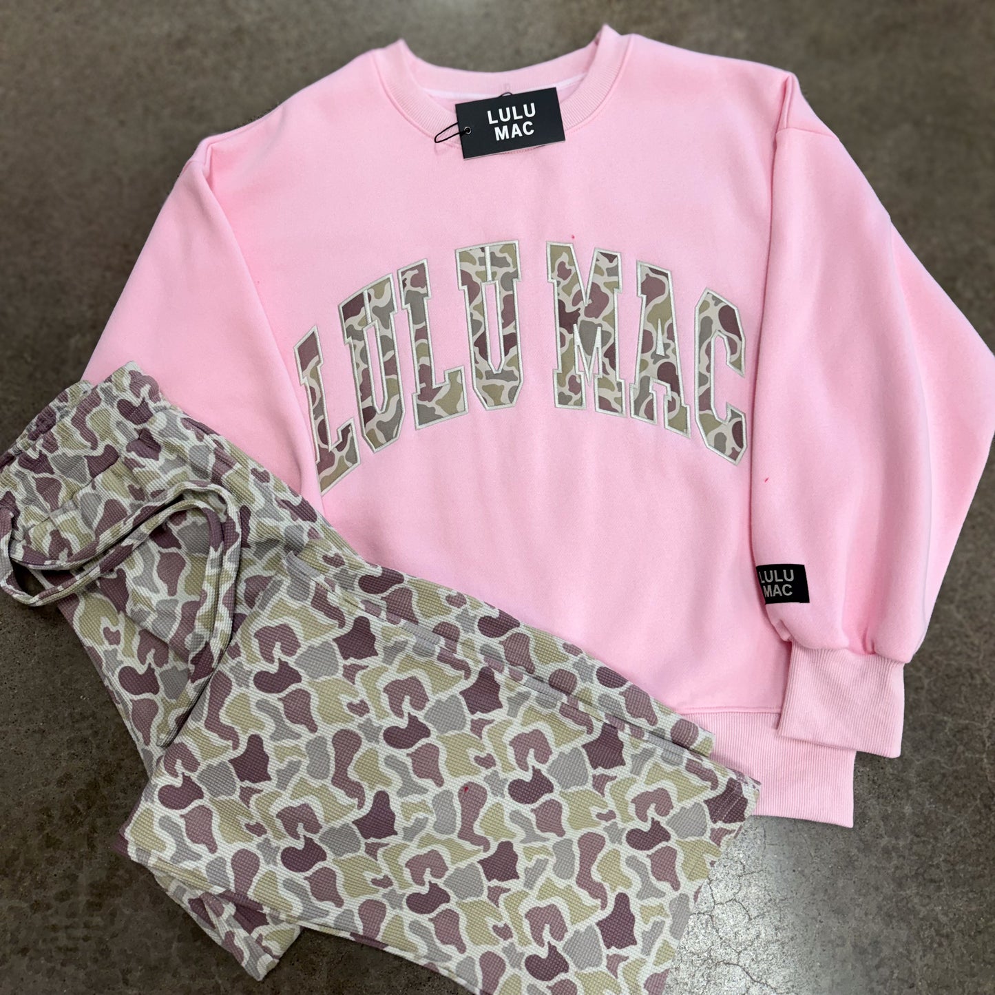 LULU Mac Camo Sweatshirt: Pink