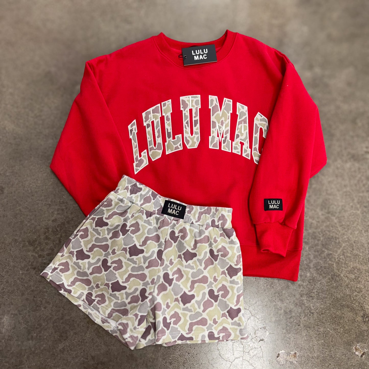 LULU Mac Camo Sweatshirt: Red
