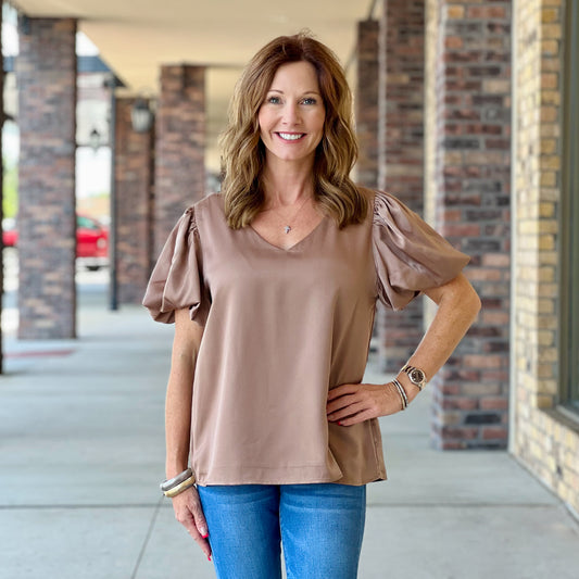 Silky Smooth Brown Blouse