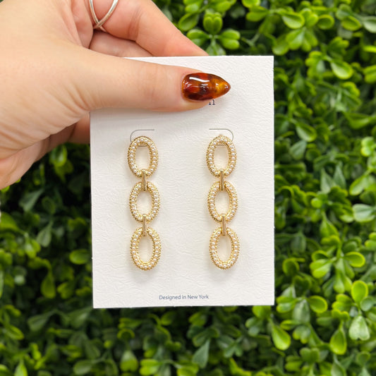 Gold Chain Link Earrings