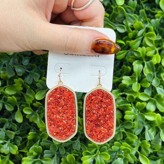 Red Bling Earrings