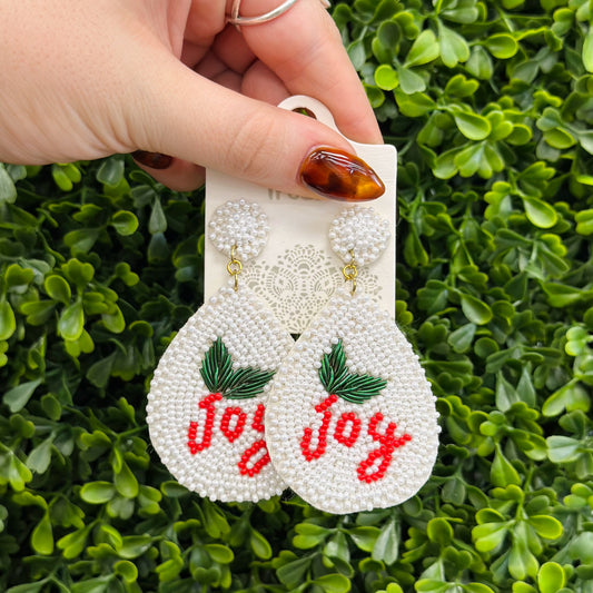 Christmas Joy Beaded Earrings