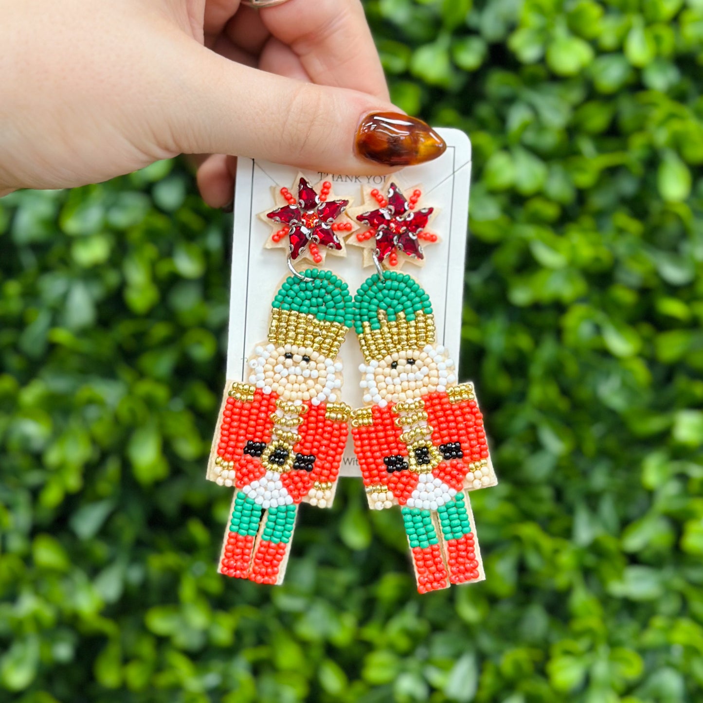 Beaded Nutcracker Earrings