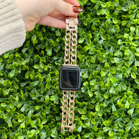 Sleek Rose Gold Watch Band