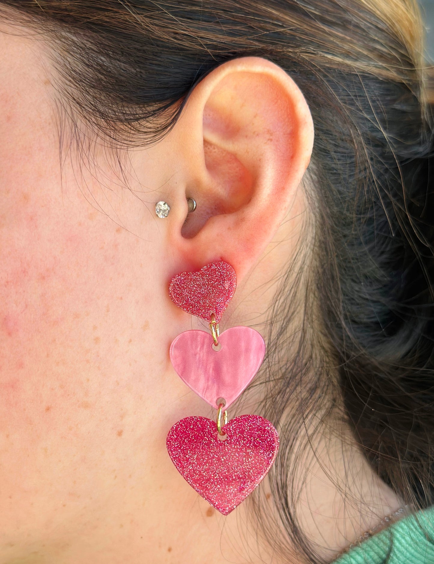 Dangle Heart Earrings