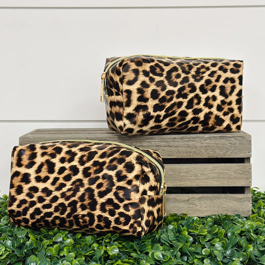 Small Leopard Cosmetic Bag