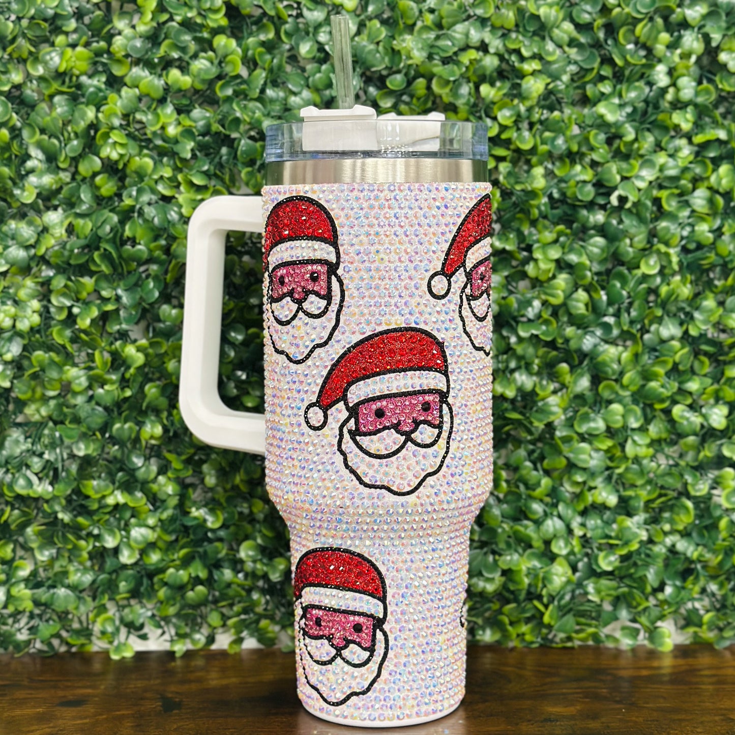 Santa Rhinestone 40oz Tumbler