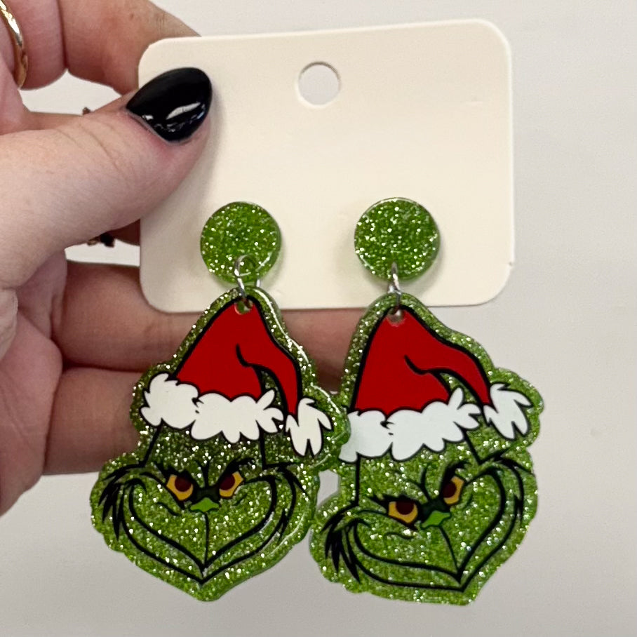 Christmas Grinch Earring