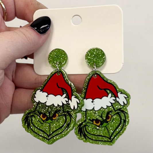 Christmas Grinch Earring