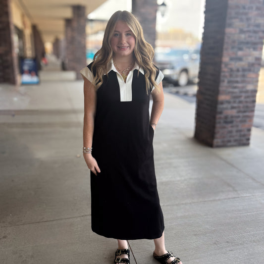 Timeless Scuba Midi Dress: 2 Colors