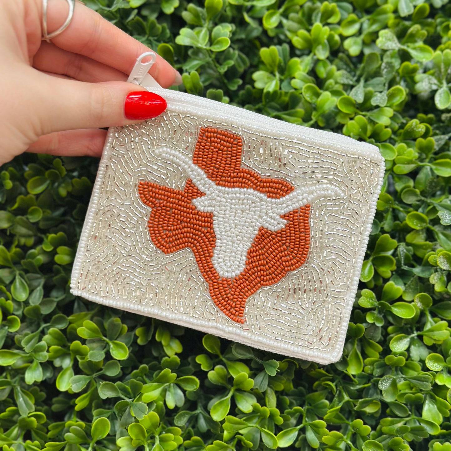 Longhorn Beaded Coin Purse