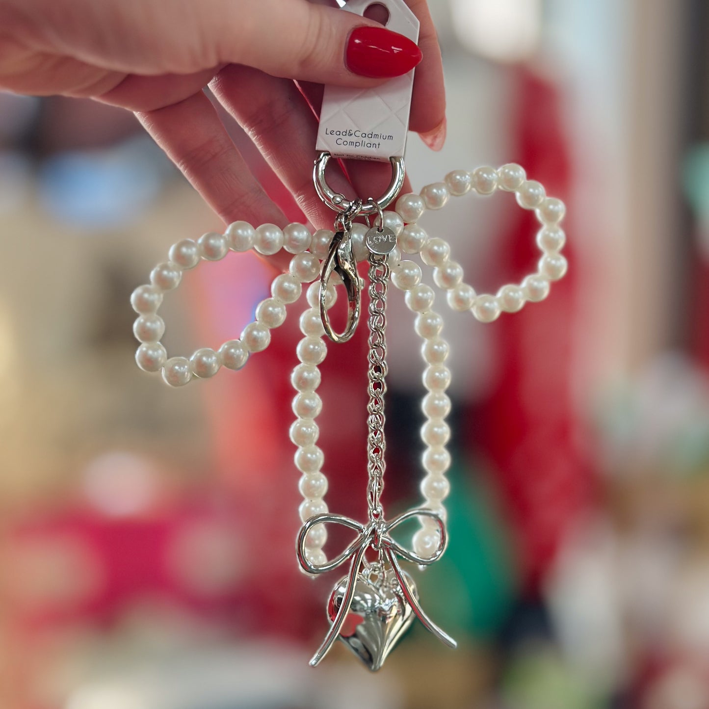 Pearl Bow Keyring