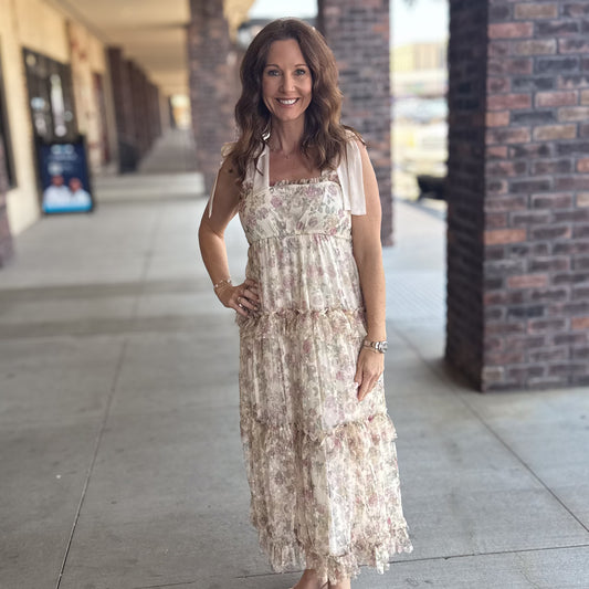 Chiffon Garden Ruffle Dress