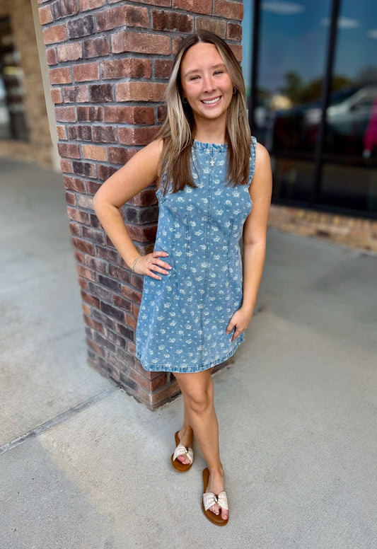 Floral Denim Wonder Dress