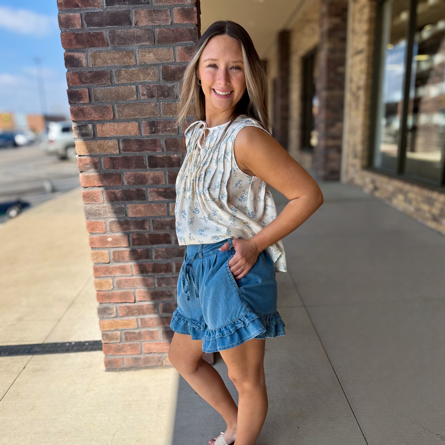Ruffle Hem Shorts