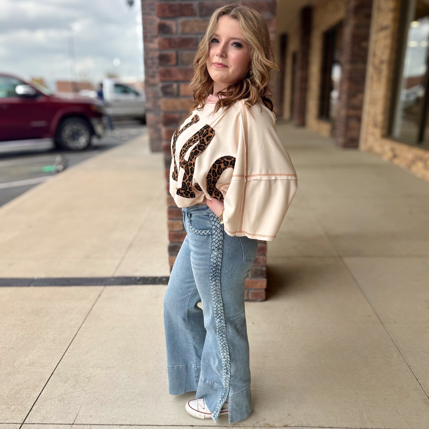 Braided Flare Jean