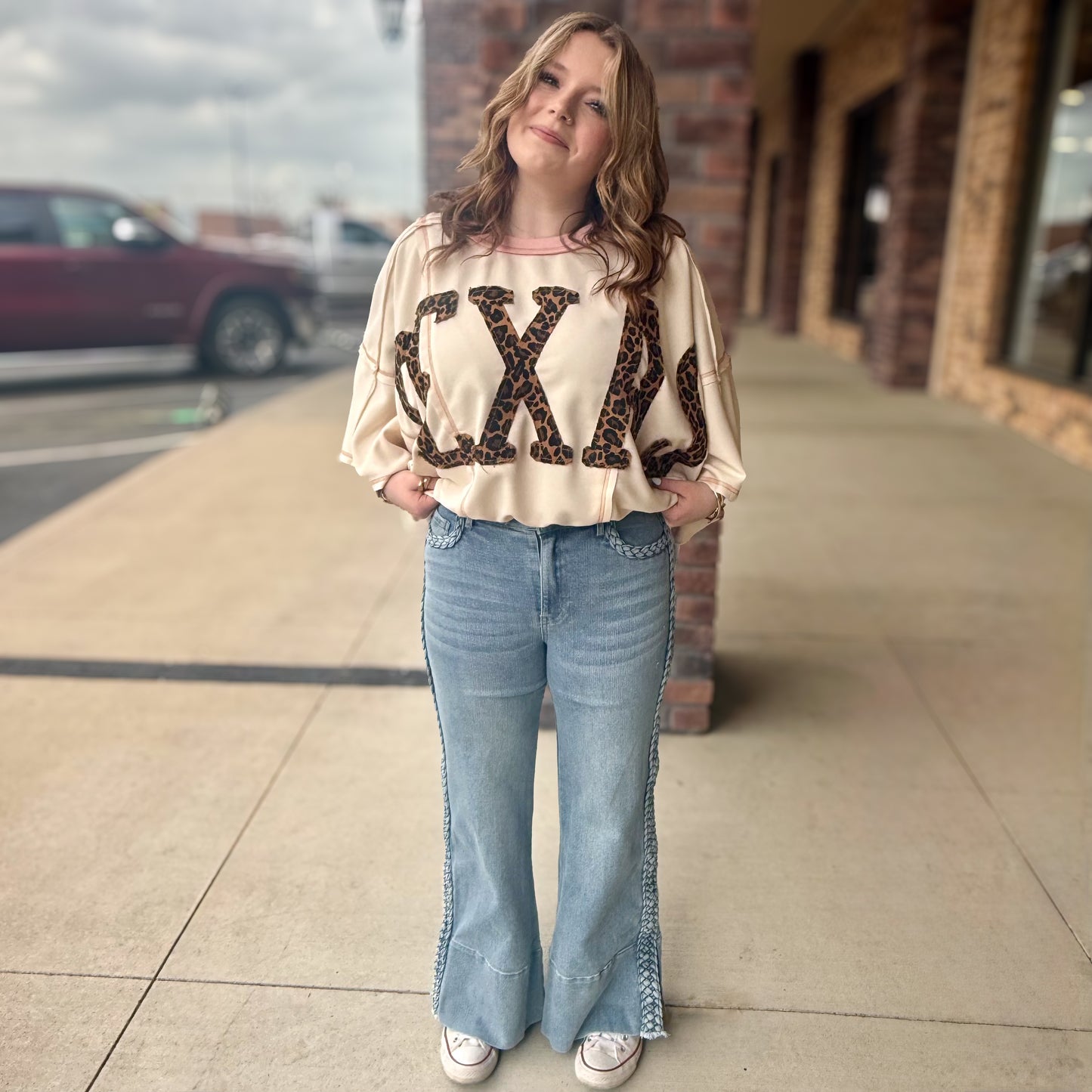 Braided Flare Jean