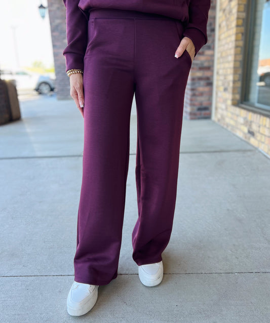 Dear Scarlett Buttery Soft Resort Pant-Wine