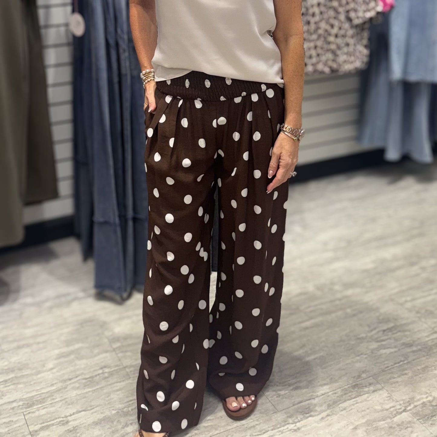 Chocolate Polka Dot pants