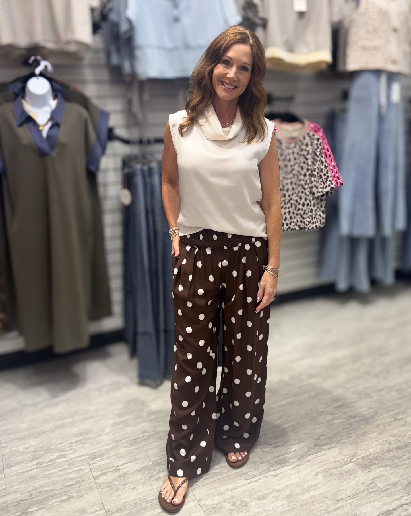 Chocolate Polka Dot pants