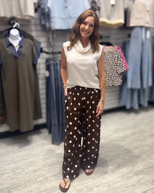 Chocolate Polka Dot pants