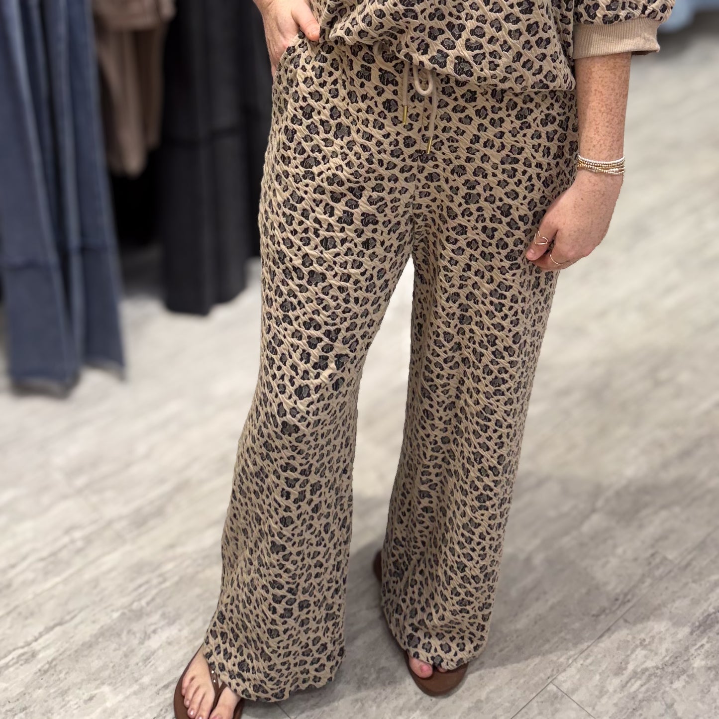 Leopard Jacquard Pants