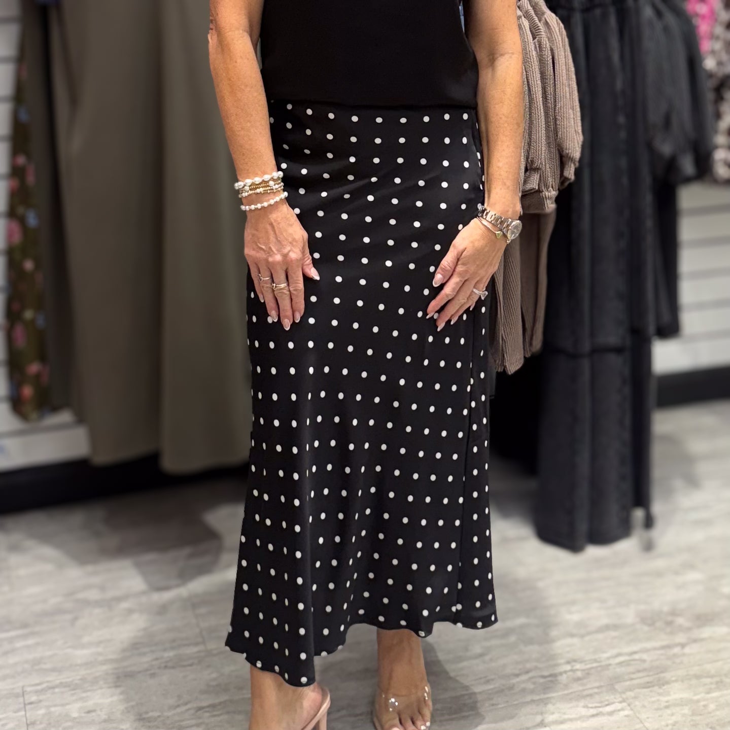 Satin Polka Dot Bliss Skirt
