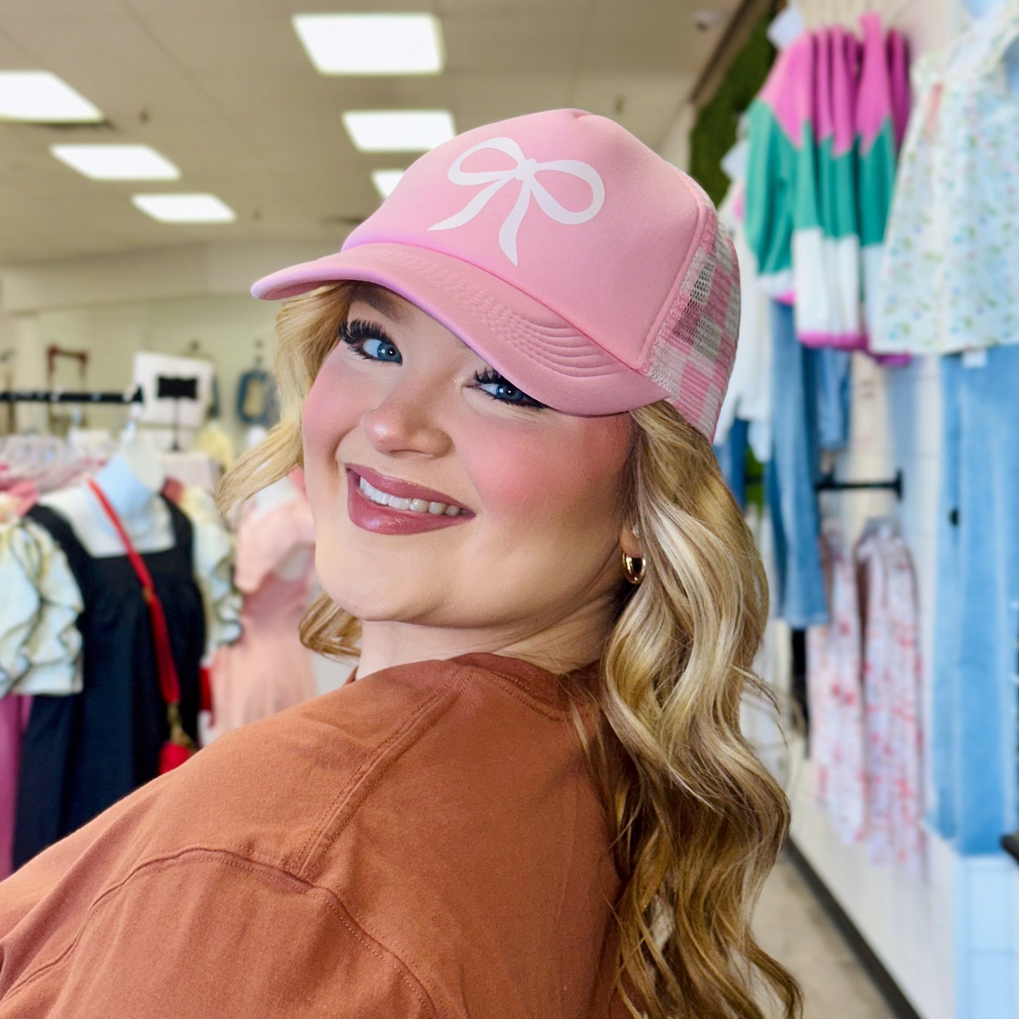 Pink Bow Hat