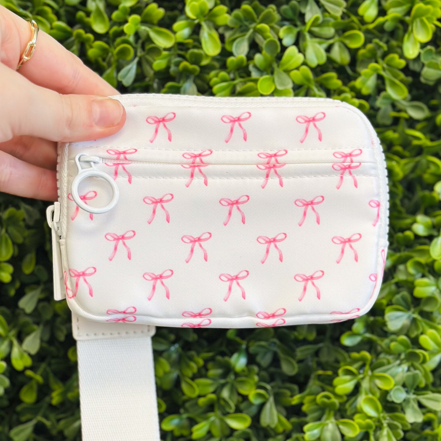 Pink Bow Cardholder Wristlet