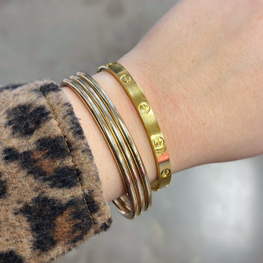 Stainless Steel Gold Bangle