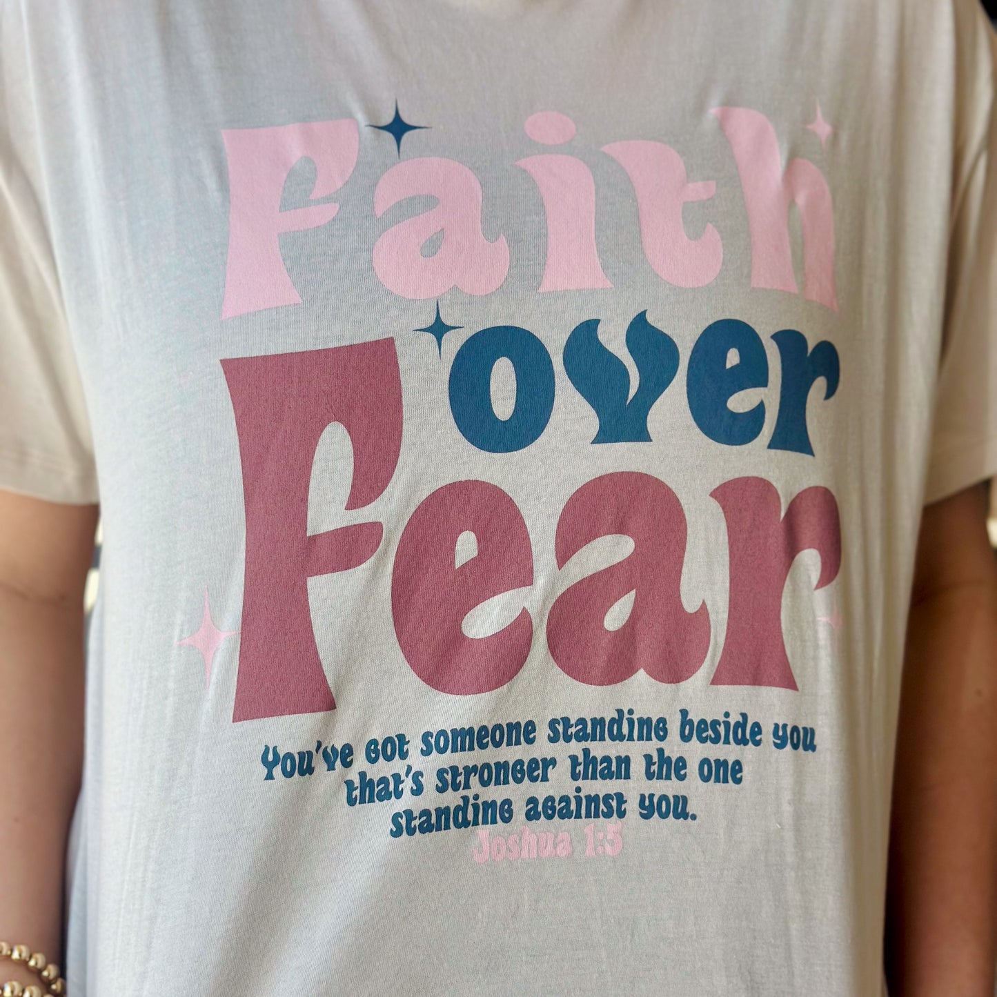 Faith Over Fear Oversized Graphic Tee