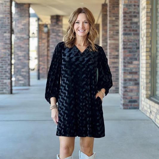 Hypnotizing Black Velvet Dress