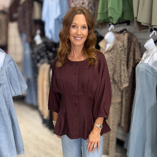 Polished Peplum Blouse