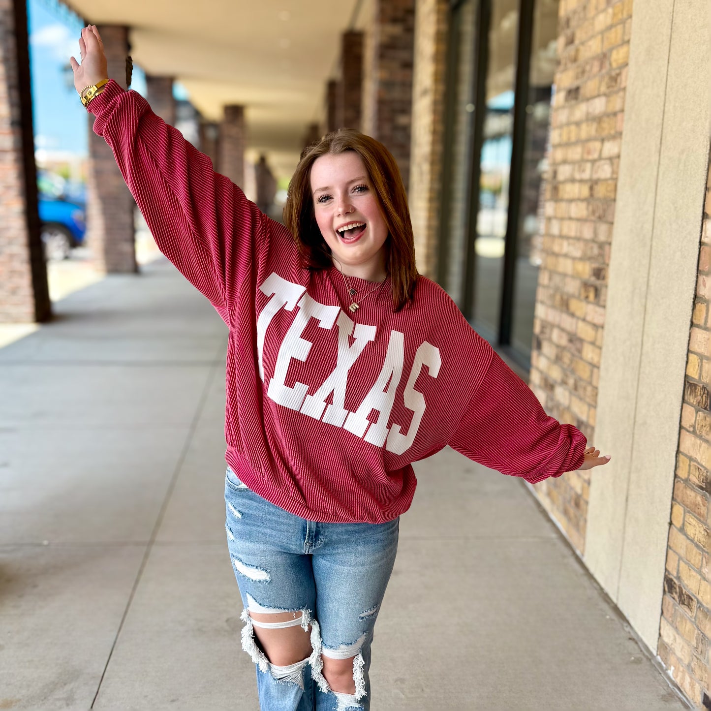 BucketList TEXAS Ribbed Long Sleeve