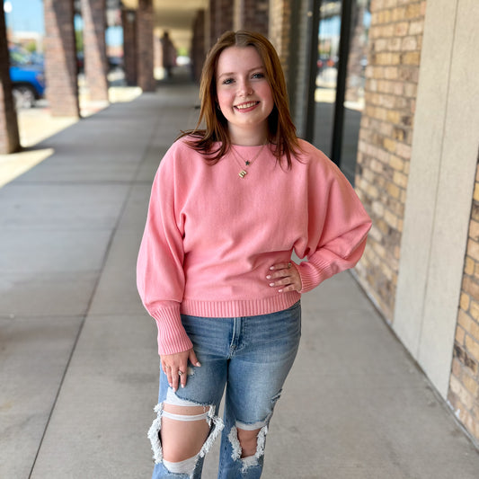 Pink Cotton Candy Sweater