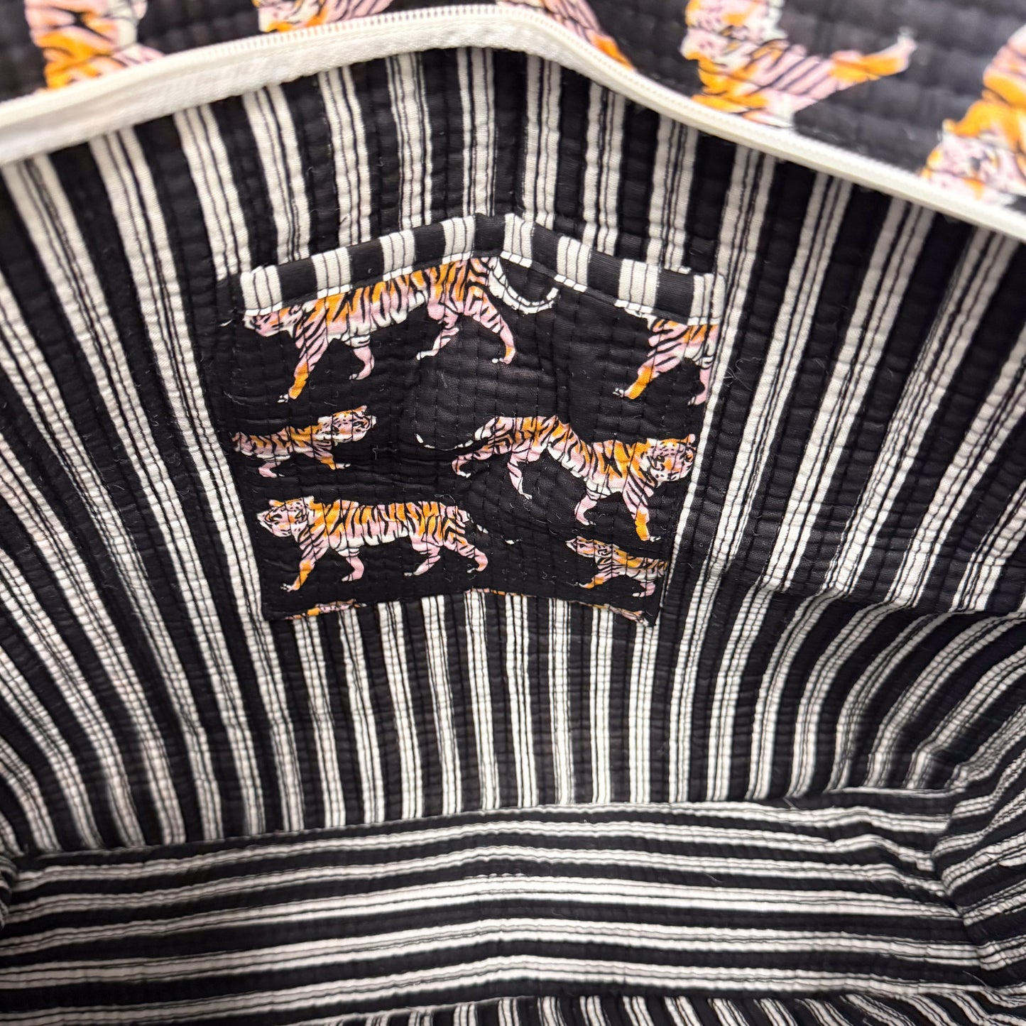 Tiger Quilted Tote Bag