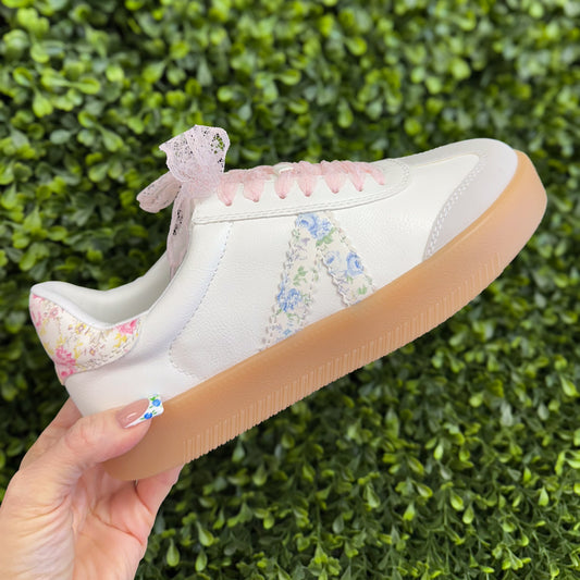 White Floral Sneaker
