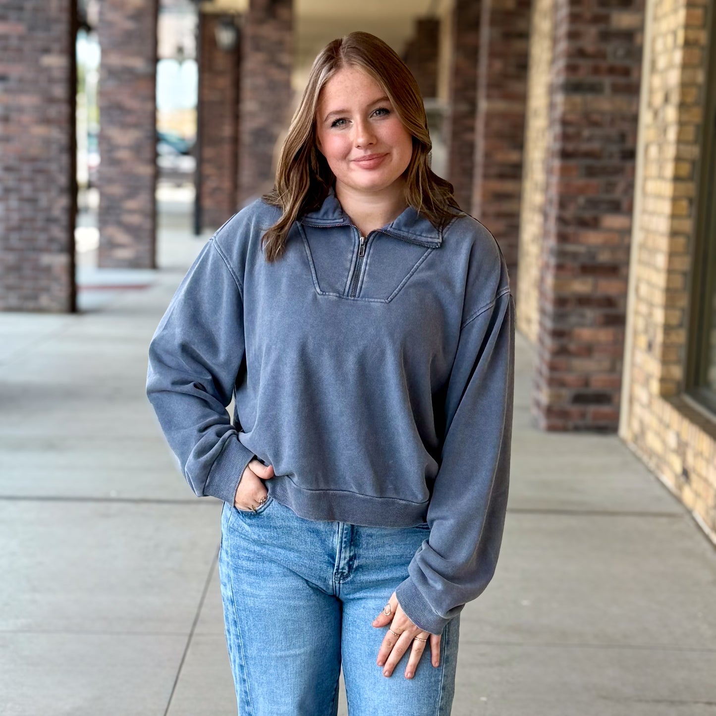 Casual & Comfy Mineral-Washed Sweatshirt