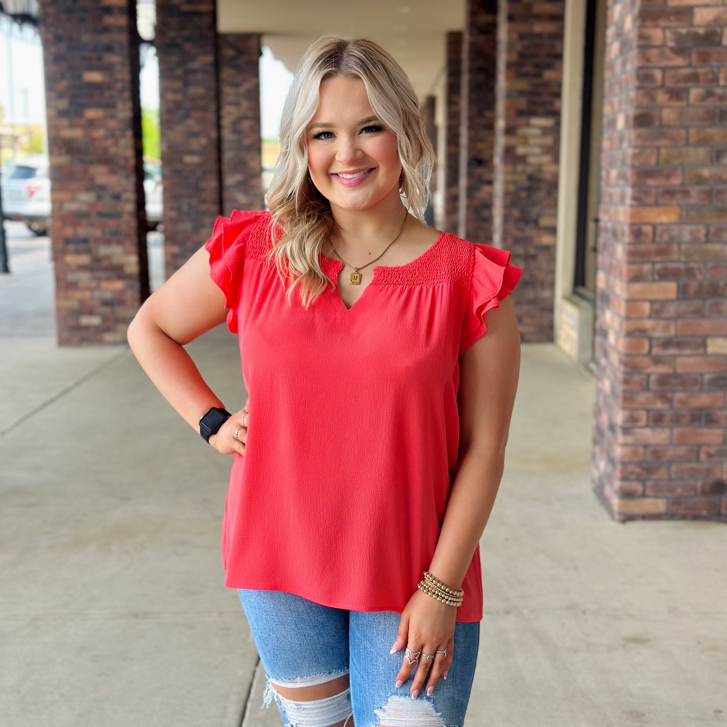 Coral Reef Sleveless Blouse