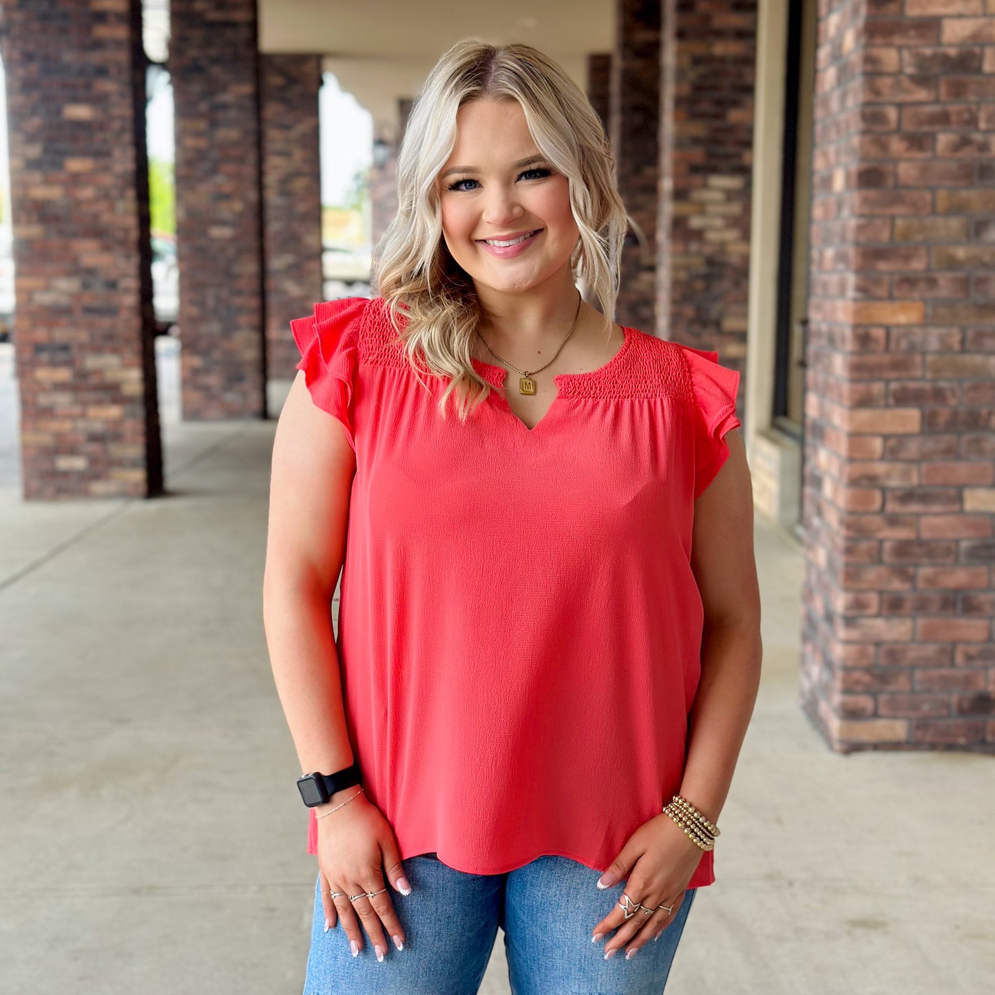 Coral Reef Sleveless Blouse