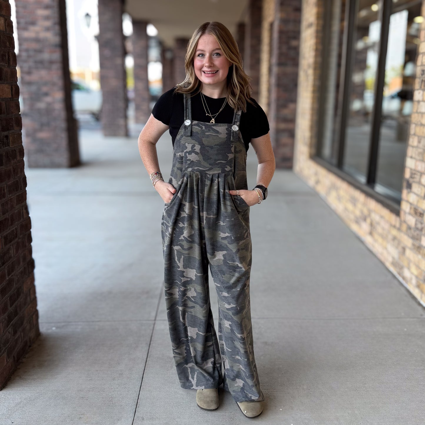 Oversized Camo Overalls