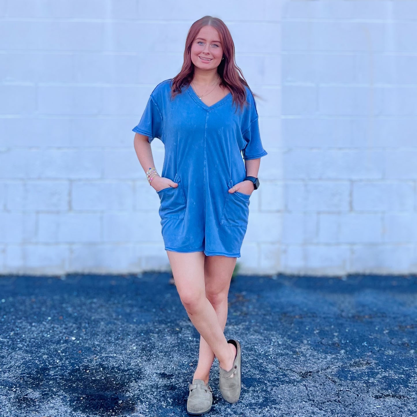 Deep Blue T-Shirt Romper