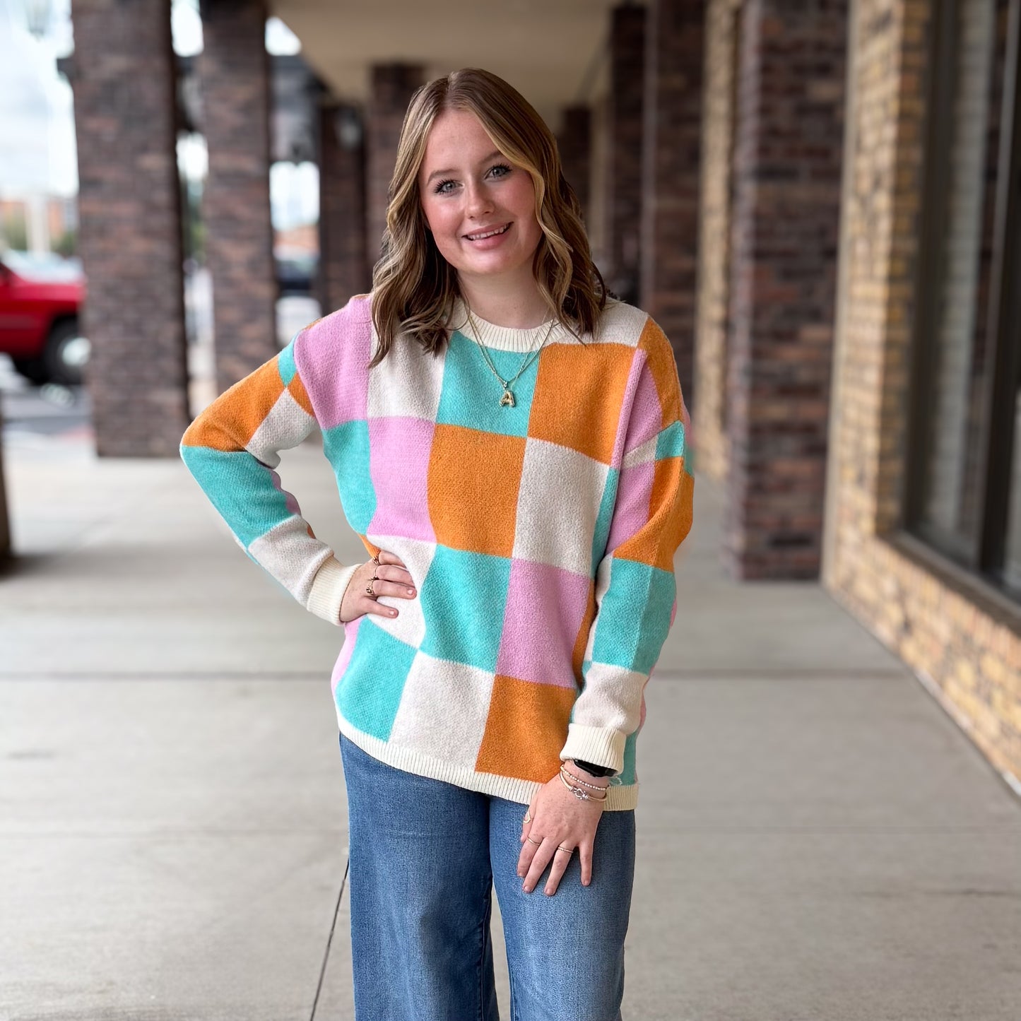Bright & Fun Color Block Sweater