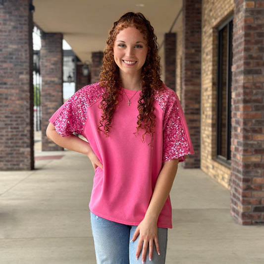 Pink Sparkle Top