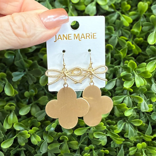 Jane Marie Gold Sweet As A Bow Earring