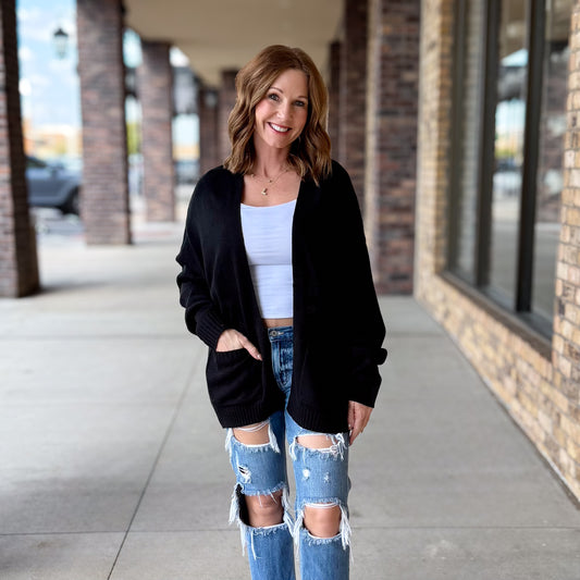 Cozy Open Front Cardigan