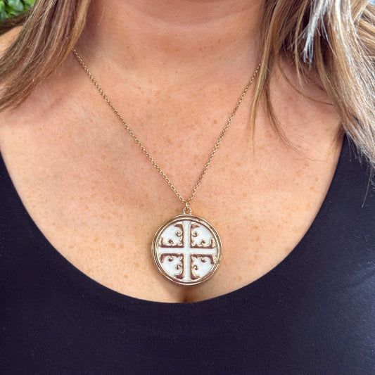 The Tori Necklace & Earring Set: Cream