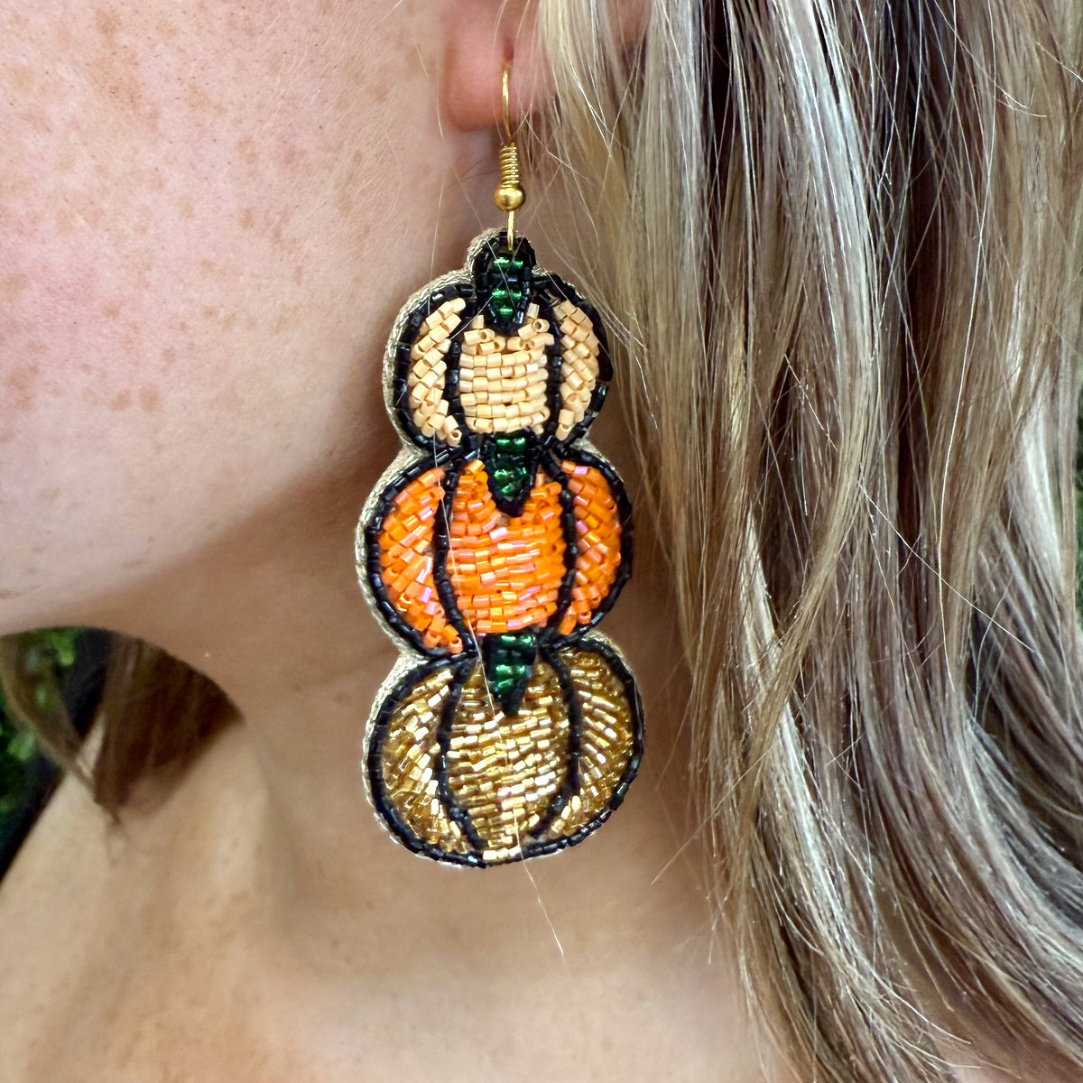 Jane Marie Beaded Pumpkin Earring
