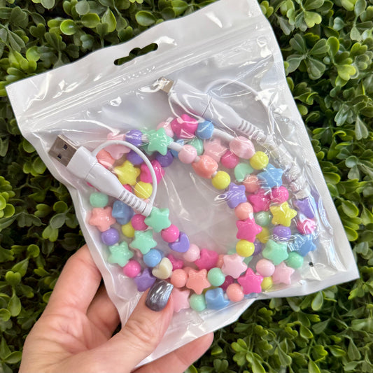 Rainbow Stars Combo Beaded Charger