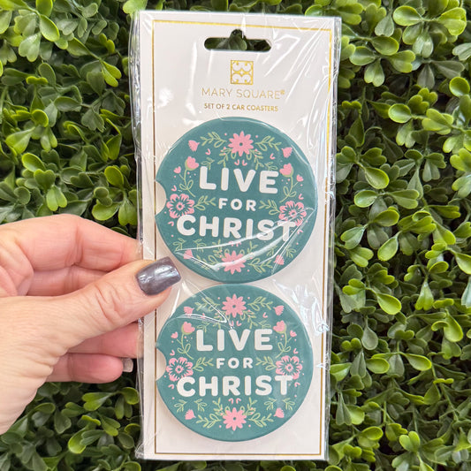 Live For Christ Ceramic Coaster